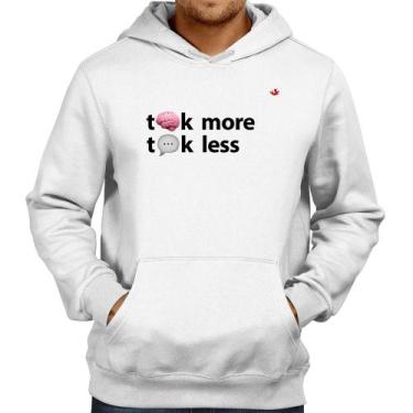 Imagem de Moletom Think more, Talk less - Foca na Moda, Branco, M