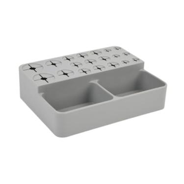 Imagem de ＫＬＫＣＭＳ Portador de maquiagem portador de caneta 21 Slot Makeup Brush Grid Beauty Tool Mark Box Box Banheiro Organizador para o quarto de ferramenta pequena, Cinza