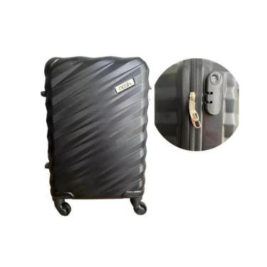 Imagem de Mala Viagem 10Kg Bordo 4 Rodas 360º Tamanho P Preta Rígida