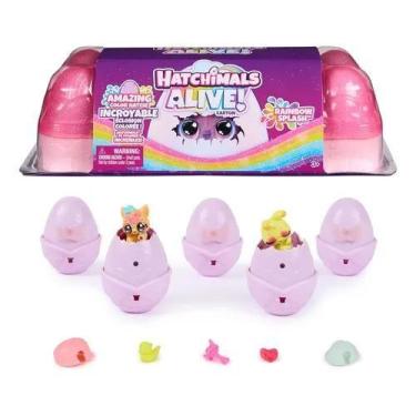Imagem de Hatchimals Alive Pack 5 Ovos Surpresa Rainbow Splash Sunny 4002