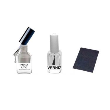 Imagem de Tinta Retoque Tira Risco Carro Mitsubishi  -  Prata litio - Jhow Adesi