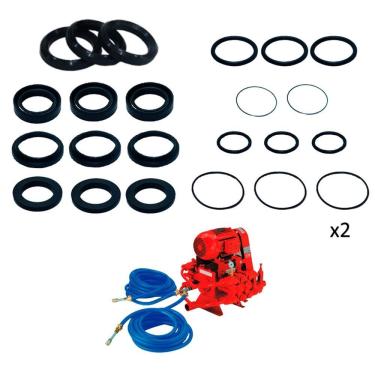 Imagem de Kit Reparo Vedação Lavadora Wayne 6 Pistões Lu Hu 6402