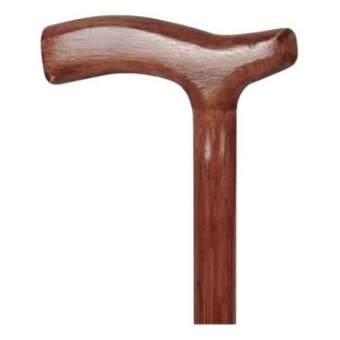Imagem de Bengala de madeira ortopédica cor imbuia ltb72 - INDAIÁ