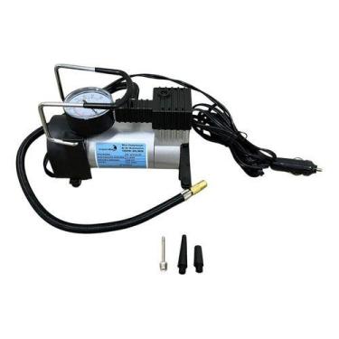 Imagem de Mini Compressor De Ar 12v Calibrador De Pneu Portátil 100psi Cor Cinza