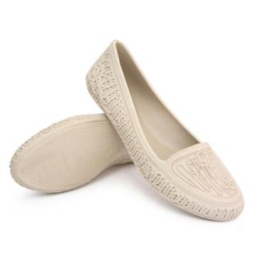 Imagem de Sapatilha Feminina Sapato Mocassim Injetado OffWhite - Sem marca, 37