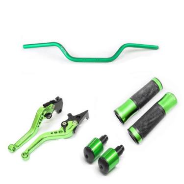 Imagem de Kit Guidão 22mm Manopla v2 Manete Yes 125 - Stark Race, Verde