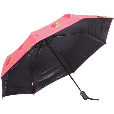 Imagem de Proteja-se, guarda-chuva (Sombrinha), Linha Premium, abertura e fechamento automático, portátil para viagem, 8 varetas, Proteção UV UPF 50+ 99%, perfeito para Chuva e Sol, resistente ao vento, cobre 1 pessoa, Ø 0,95cm, Vermelho com desenho de melancia
