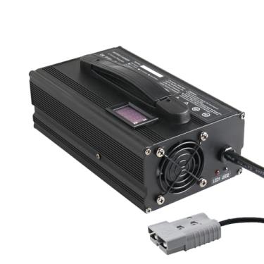 Imagem de Lzyjckh Carregador de bateria para empilhadeira 12V/24V/36V/48V/60V/72V, Carregadores de baterias de chumbo-ácido de 900W com conector Anderson de 50A/120A,12v 30a black,120A Anderson