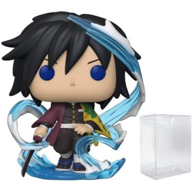 Imagem de Pop Anime: Boneco de vinil Giyu Tomioka Funko (exclusivo de anime AAA) (incluído com caixa protetora compatível), multicolorido, 9,5 cm
