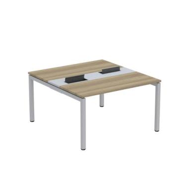 Imagem de Estação de Trabalho Mesa Plataforma Escritório Dupla para 2 Pessoas co
