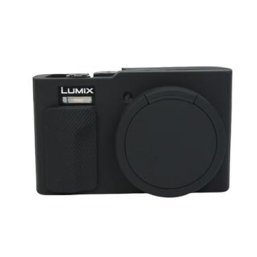 Imagem de TZ99, capa protetora de silicone macio, ultrafina, leve para câmera Panasonic Lumix DC-TZ99 (preto)
