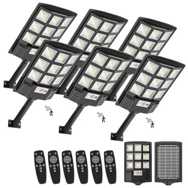 Imagem de Sunwish Luz de rua solar ao ar livre, 6500K 5730 LEDs luzes de rua solares do crepúsculo ao amanhecer com controle remoto de sensor de movimento, holofotes IP66 à prova d'água para estacionamento de