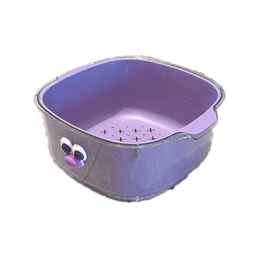 Imagem de Cesta de frutas de camada dupla para limpeza e drenagem de água doméstica cesta de louça para cozinha