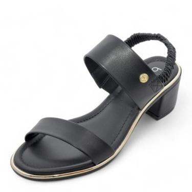 Imagem de Sandália Feminina Beira Rio Salto Baixo REF: 8379221 NAPA, 35, Preto