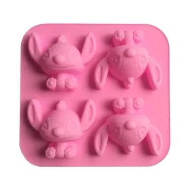 Imagem de Forma De Gelo Em Silicone 3D Cute Stitch Para Moldes De Bolo, Chocolat