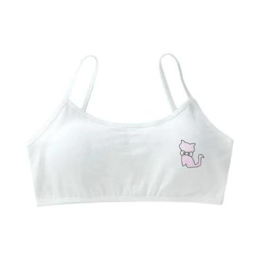 Imagem de Sutiã Esportivo De Algodão Macio Para Meninas Adolescentes, Compatível
