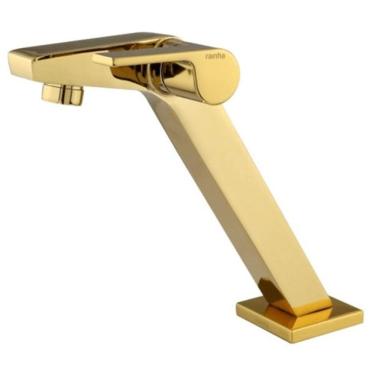 Imagem de Torneira Lavatorio Rainha Requinte 61017 C71 - Gold Brilhante | 216523 - 1/4 Volta