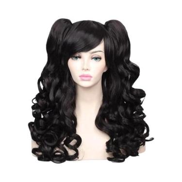 Imagem de Peruca Sintética Longa E Cacheada Para Mulheres HAIRJOY Para Festa À F