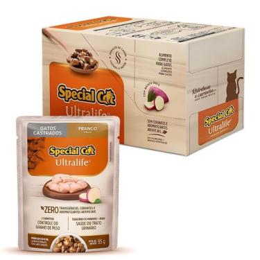 Imagem de Caixa 12 Sachê Special Cat Ultralife Castrados Frango - 85g