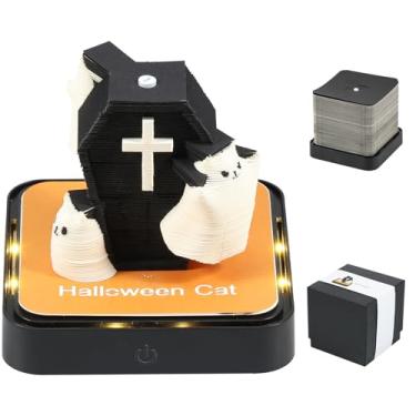 Imagem de Bloco de notas 3D, calendário artístico de 2025, bloco de notas 3D destacável, bloco de notas de arte de papel, calendário 3D criativo, faça você mesmo, escultura em papel, presente de casa, presente