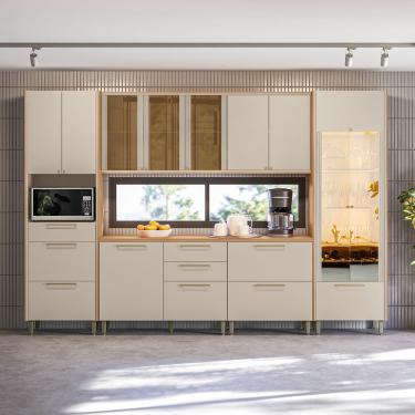 Imagem de Cozinha Modulada 6 Peças com Tampo Em MDF Atena Linea Brasil