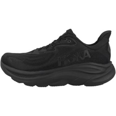 Imagem de HOKA Clifton 10 Tênis masculino, Preto/preto, 9 Wide