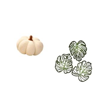 Imagem de Fenteer Almofadas de Abóbora de Halloween, Almofadas de Pelúcia para Sofá, Decoração de Quarto, Folhas de Palmeira, Arte de Parede de Madeira, Ornamento Criat