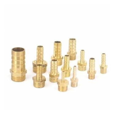 Imagem de 2 peças Mangueira farpada I/D 4 mm 6 mm 8 mm 10 mm 12 mm 14 mm 16 mm 19 mm x 1/20.3 cm 1/20.3 cm 3/20.3 cm 1/5.1 cm BSPP Acessórios para tubos de latão macho 0,8 Mpa (12 mm, 3/20.3 cm)