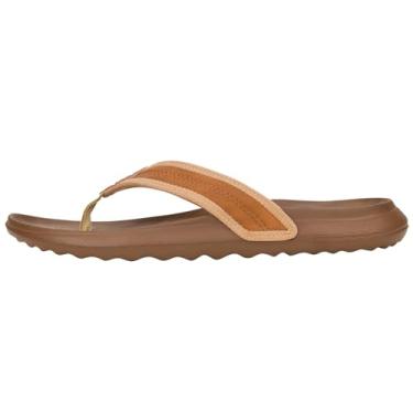 Imagem de Hey Dude Myers Flip Classic Black/Black | Sapatos masculinos | Sandálias masculinas sem cadarço | Confortável e leve, Laranja leão/marrom central, 47