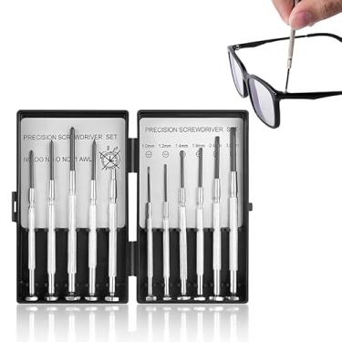 Imagem de Conjunto de 11 mini chaves de fenda de precisão, ferramenta de reparo magnético profissional com estojo portátil, conjunto de chaves de fenda pequeno para eletrônicos, brinquedos, computador, reparo