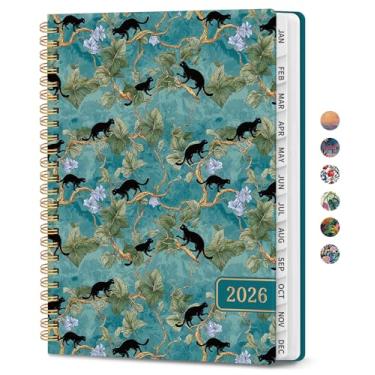 Imagem de Agenda 2026, agenda semanal e mensal estética para mulheres, janeiro de 2026 a dezembro de 2026, livro de calendário de capa dura 2026 com abas mensais, bolso interno, perfeito para escritório, casa