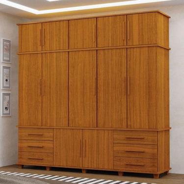 Imagem de Guarda Roupa Casal Londres 5 Portas Ambiente Freijó - Luapa Móveis