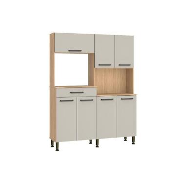 Imagem de Cozinha Compacta Isla C- 7 Portas E 1 Gaveta Mel-off White - Movelbento