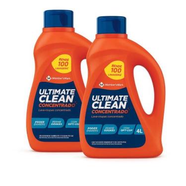 Imagem de Kit 2 lava roupas concentrado ultimate clean members mark 4l alta perf