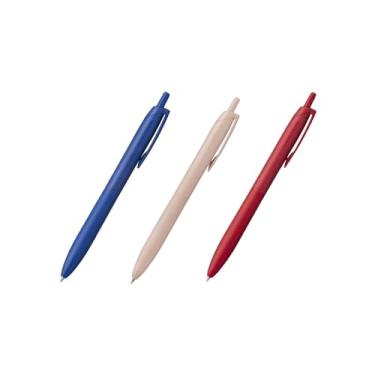 Imagem de TTDLMO Mitsubishi Pencil, caneta esferográfica permanente, tinta Jet Stream Light Touch, 3 canetas de escrita lisa de ponta fina, tinta preta vermelha azul | 0,5 mm | Papelaria japonesa | Material de