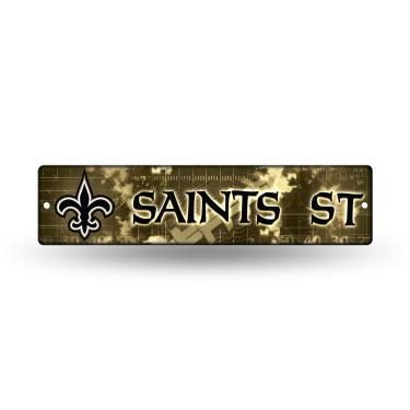 Imagem de Placa de rua de plástico NFL New Orleans Saints 40,64 cm Decoração