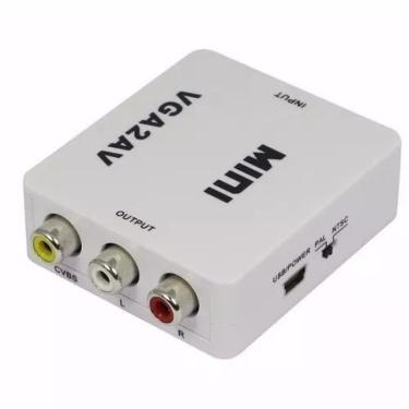 Imagem de Mini Conversor VGA P/ AV 1080p - VGA2AV