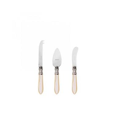Imagem de Kit 3 Peças para Queijo Faca Espátula Petisco Aladim Bugatti