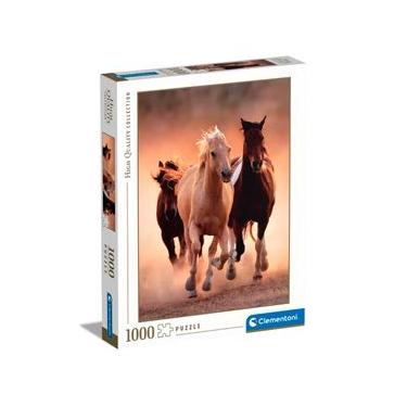 Imagem de Puzzle 1000 Peças Cavalos com Pôster - Clementoni - Imp 39771