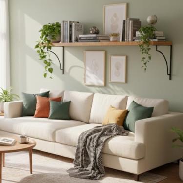 Imagem de Prateleira Suspensa Mão Francesa Côncavo 30x60cm