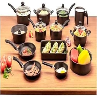 Imagem de Conjunto de cozinha com panelas e tampas, para cozinhar e servir,completo