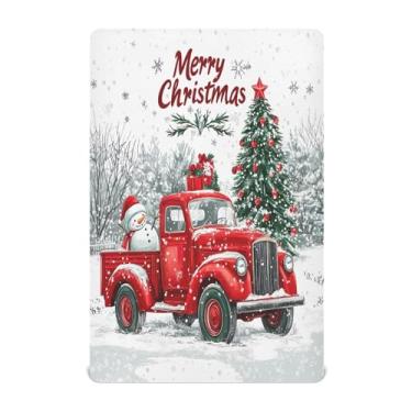 Imagem de JUZIHAI Lençol de berço de Natal para meninos e meninas, macio, respirável, elástico, 99 x 68 cm, lençol aconchegante para berço padrão e cama infantil