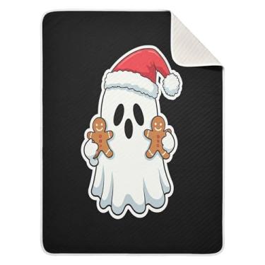 Imagem de Qilmy Cobertor de bebê Halloween Boo 76 x 101 cm, cobertor infantil de algodão macio para meninos e meninas, cobertor leve e quente para bebês de berço, carrinho de bebê, soneca, recém-nascido