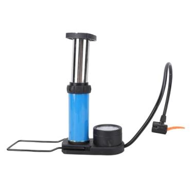 Imagem de Cryfokt Bomba de pé de Ciclo Inflador Eficiente de 120 PSI para Válvula, Medidor de Bomba de Pneu Portátil para Bicicletas, Carros, Motocicletas, Aço Inoxidável Resistente + ABS
