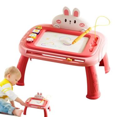 Imagem de Prancheta magnética, Prancheta magnética | Placa do Doodle dos desenhos animados - de aprendizagem Doodle de 4 partições coloridas para viagens, atividades ao ar livre, casa,