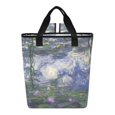 Imagem de Joitme Mochila impermeável Claude Monet Water Lily Painting Cooler 36 latas para piquenique 35 x 15 x 40 cm