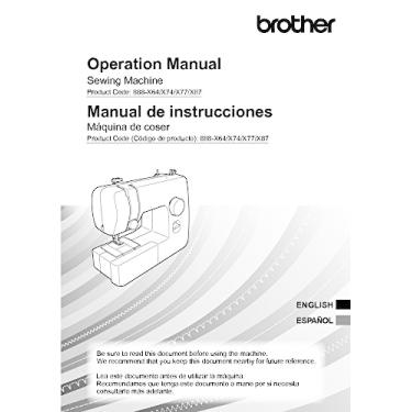 Imagem de Manual de instruções para máquina de costura Brother VX1445