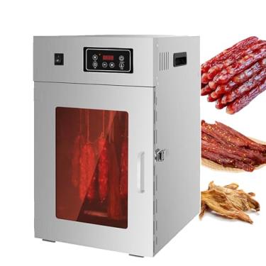 Imagem de KKSOUFX Secador De Carne Rotativo Com RotaçãO De 360°,Desidratador De Alimentos E ArmáRio De Secagem,Temporizador De 24 Horas,Display Led, Desidratador De AçO InoxidáVel