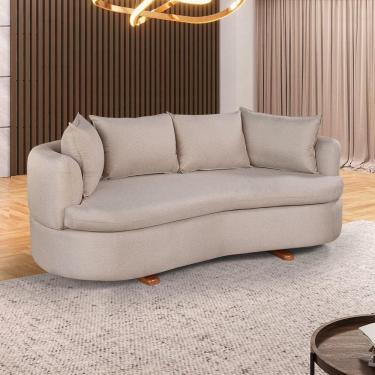 Imagem de Sofa 4 Lugares Linho M-204 2m Living Estofados Martins Linho Bege