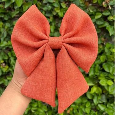 Imagem de Laço de Cabelo Feminino com Bico de Pato Adulto Acessório de Moda em para Penteados (TERRACOTA LAÇO,INFANTIL)